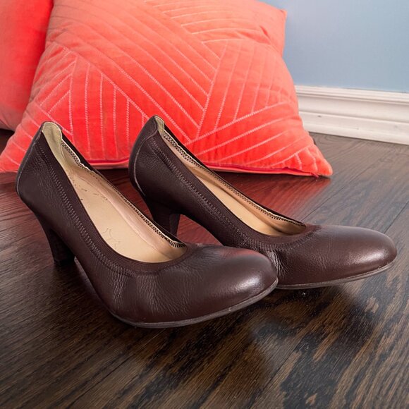 FLEXI Classic Comfort Pumps Genuine leather 3" Heels - Picture 1 of 4